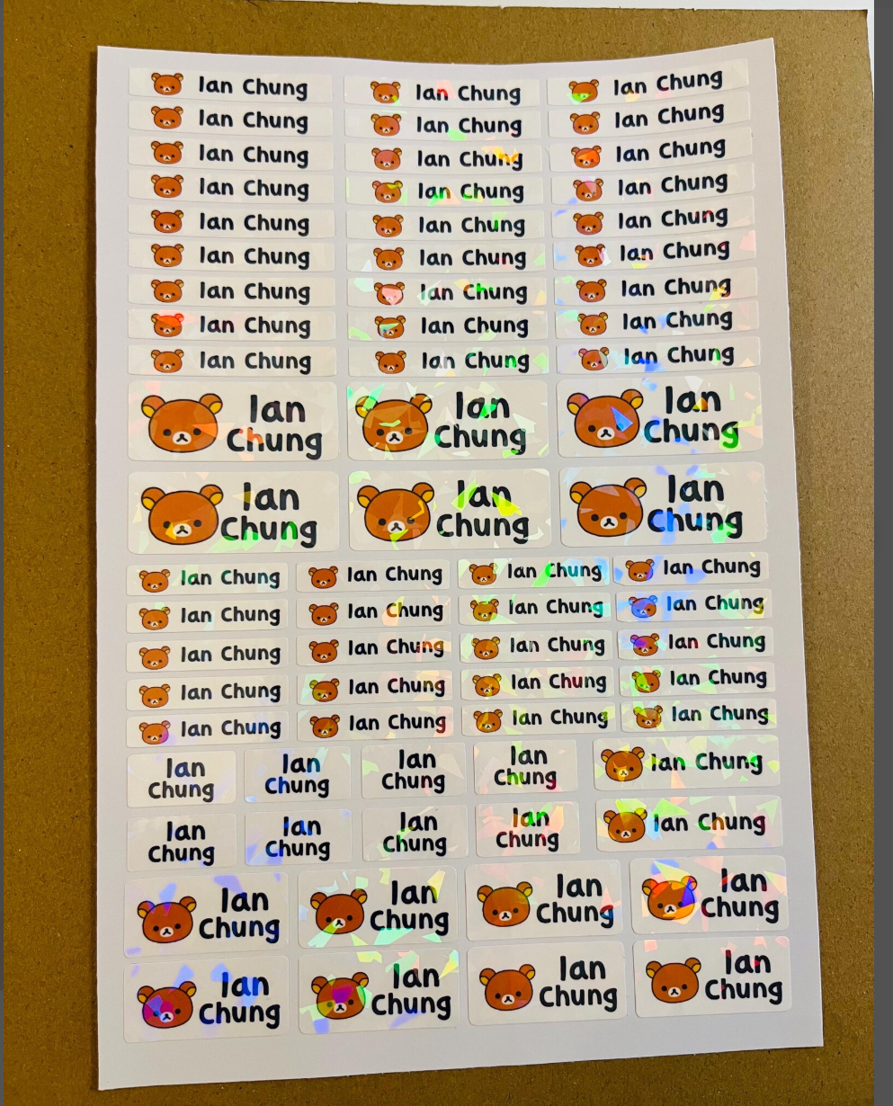 71 Pcs Personalized Name Labels for School Supplies -Waterproof and Dishwasher Free