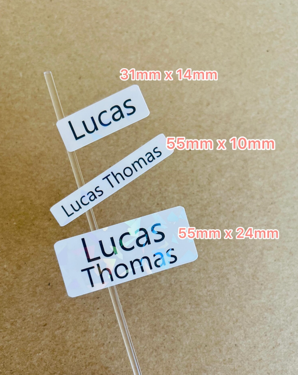 Simple Name Labels for school supplies - 27Pcs Waterproof Dishwasher free-
