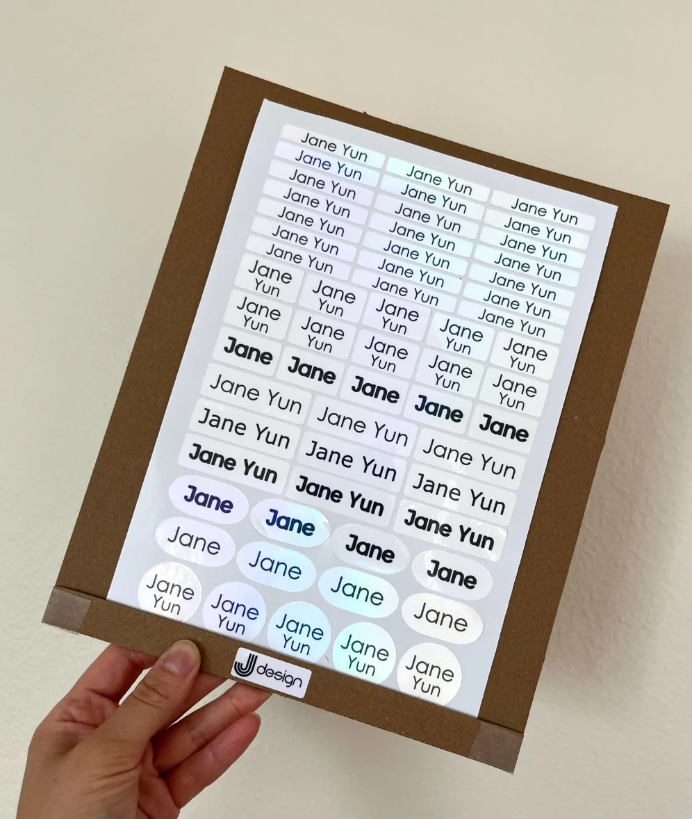 58 pcs Simple Custom Name Stickers for School Supplies