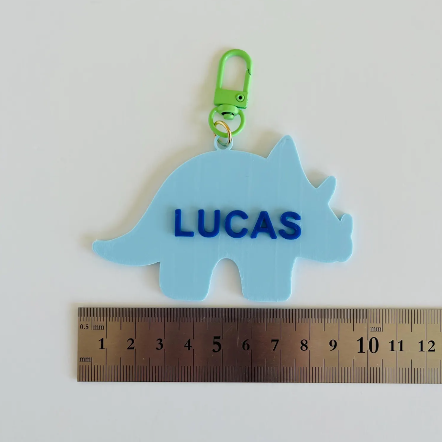 Personalized Dinosaur Name Keychain