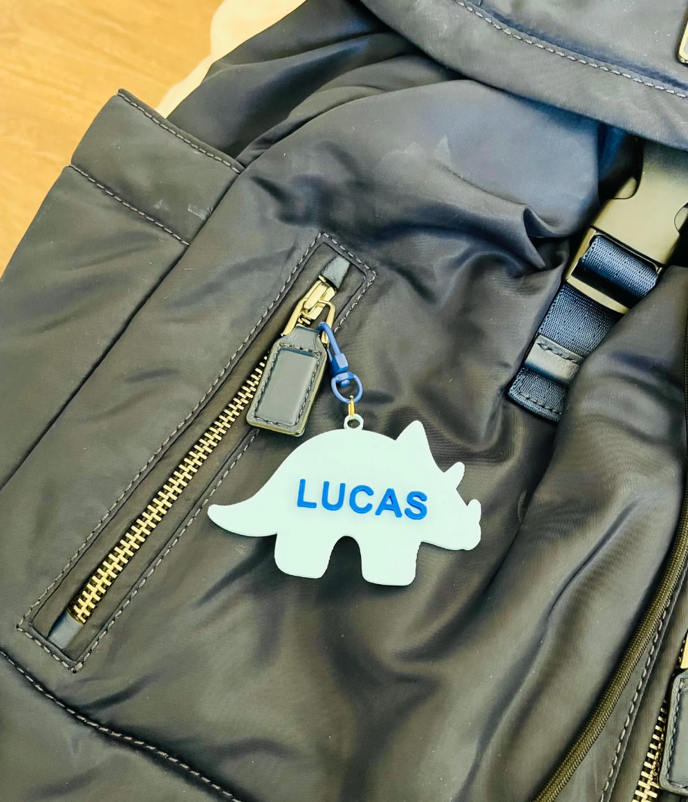 Personalized Dinosaur Name Keychain