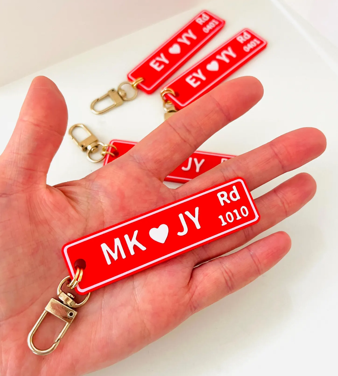 Personalized Street Sign Design Name Keychain -Road Sign name Keychain