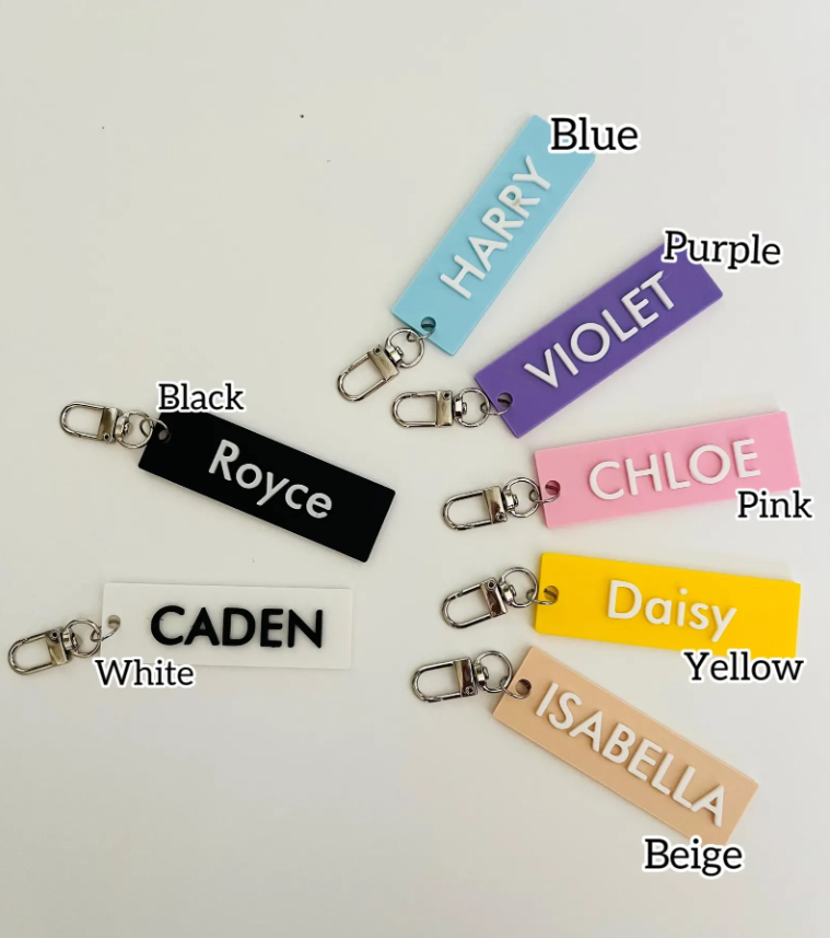 Personalized Name Keychain Backpack Name Tag