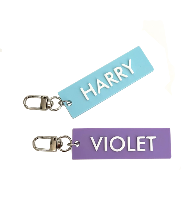 Personalized Name Keychain Backpack Name Tag