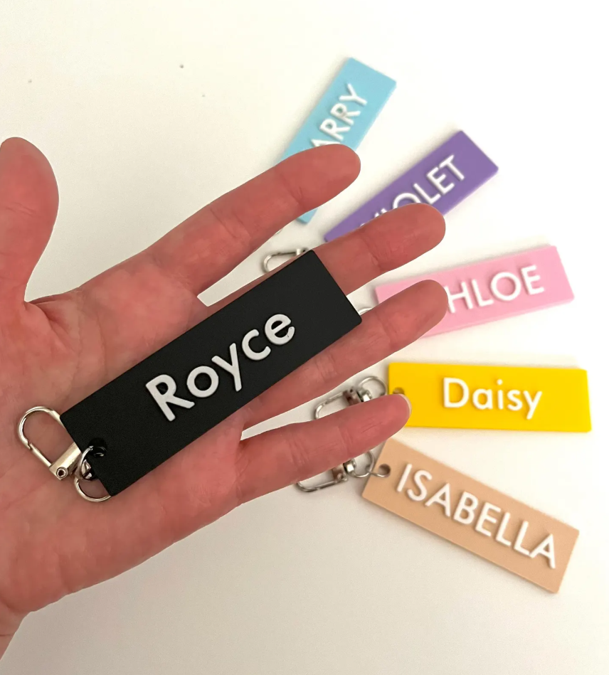 Personalized Name Keychain Backpack Name Tag