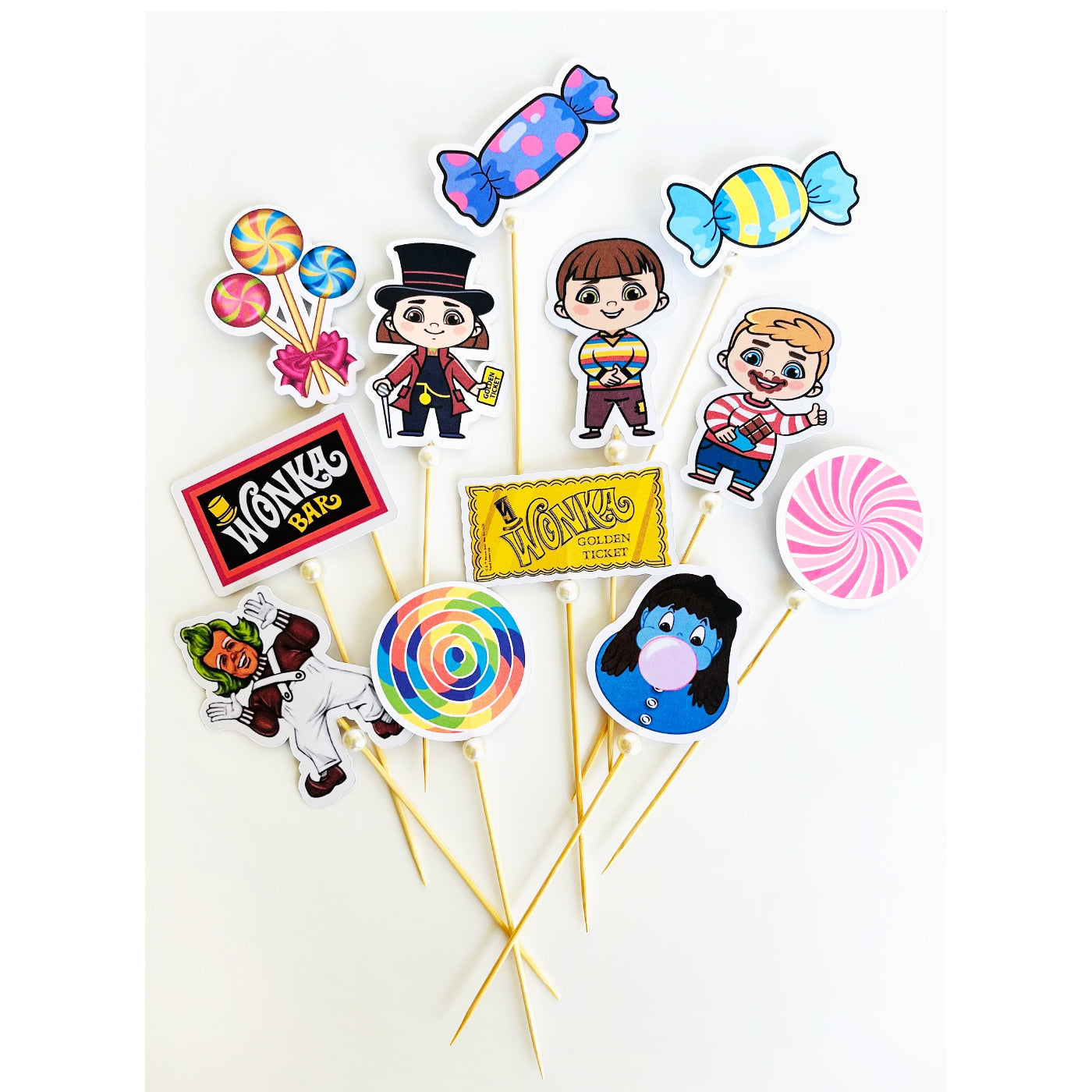 Wonka bar cupcake topper, Wonka cupcake topper