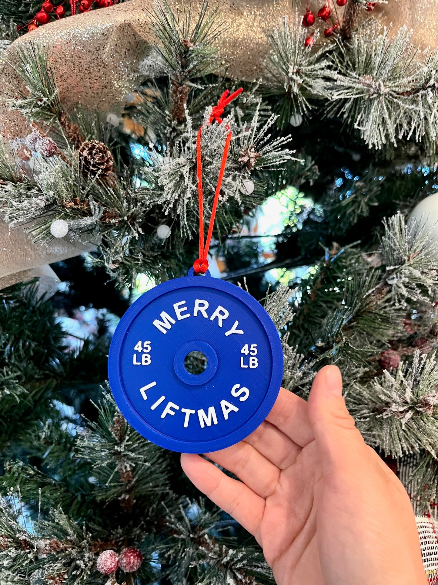 Merry Liftmas Ornament | Weight Plate Christmas Ornaments | Gym Lover Gift | Fitness Tree Decoration
