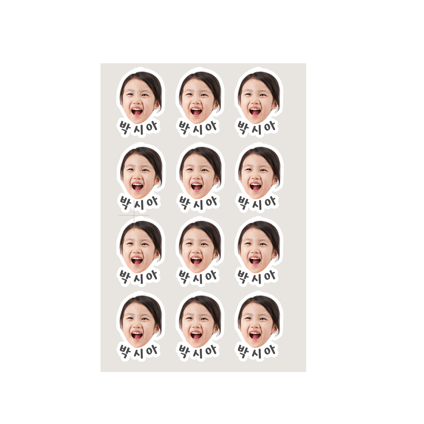 12 labels face photo name labels, Waterproof Face name labels