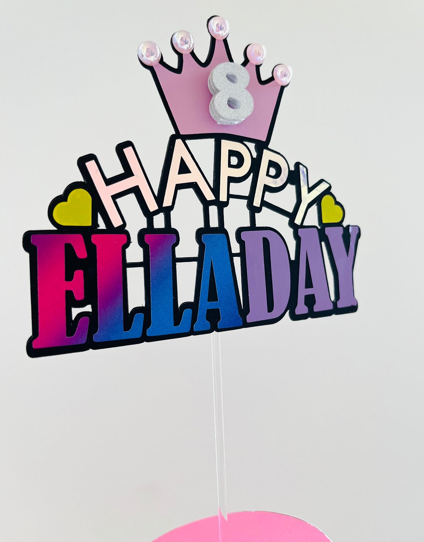 3D Customized princess Birthday topper