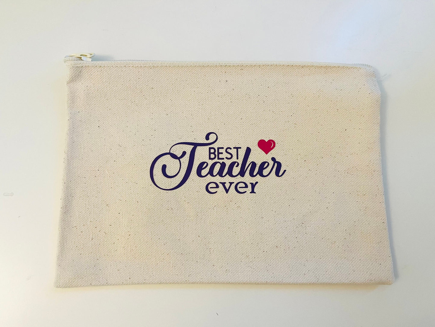 Best teacher gift,Custom canvas name pouch