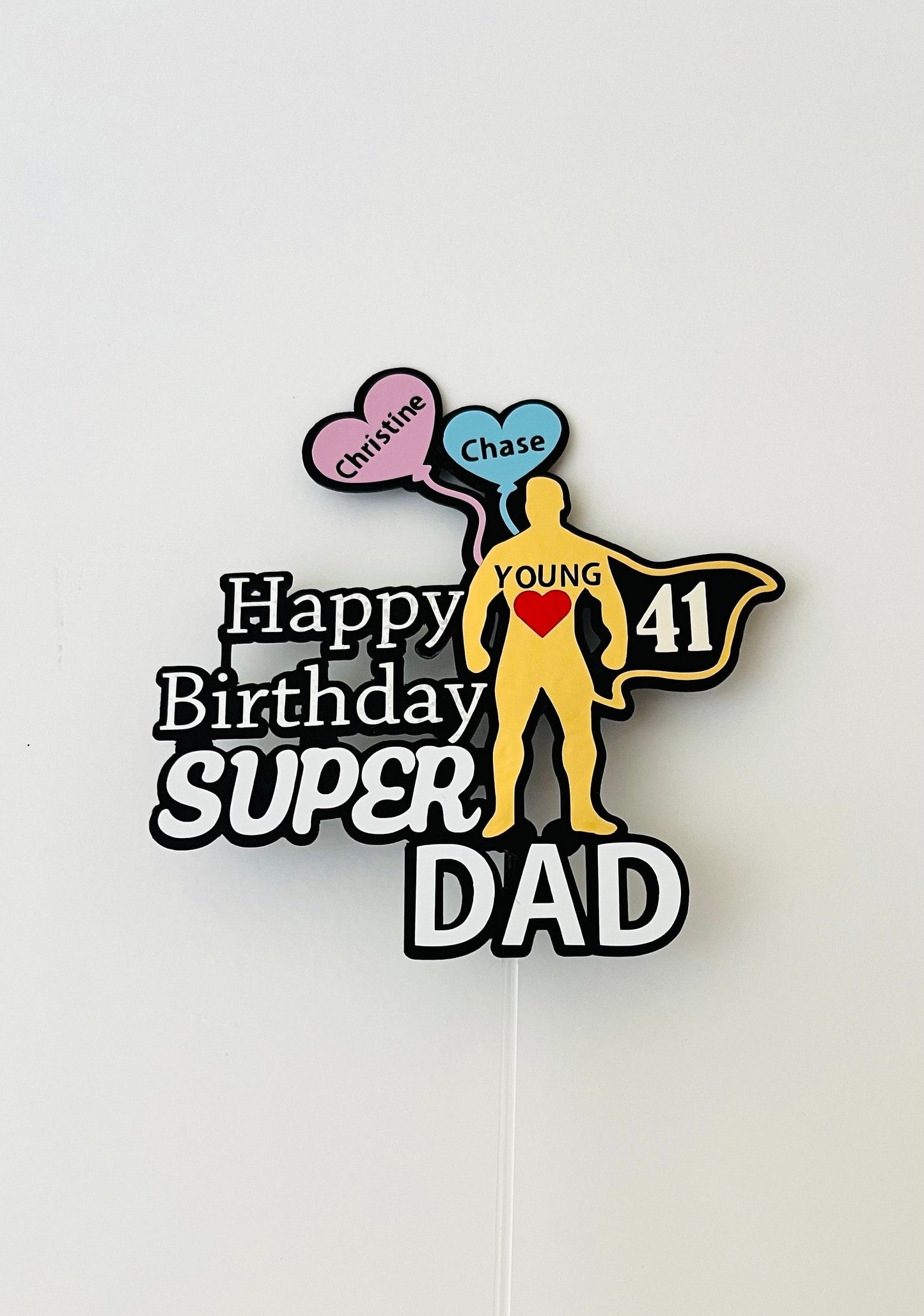 Super dad topper,Dad birthday topper