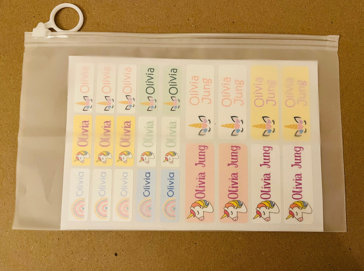 Rainbow Custom waterproof name sticker