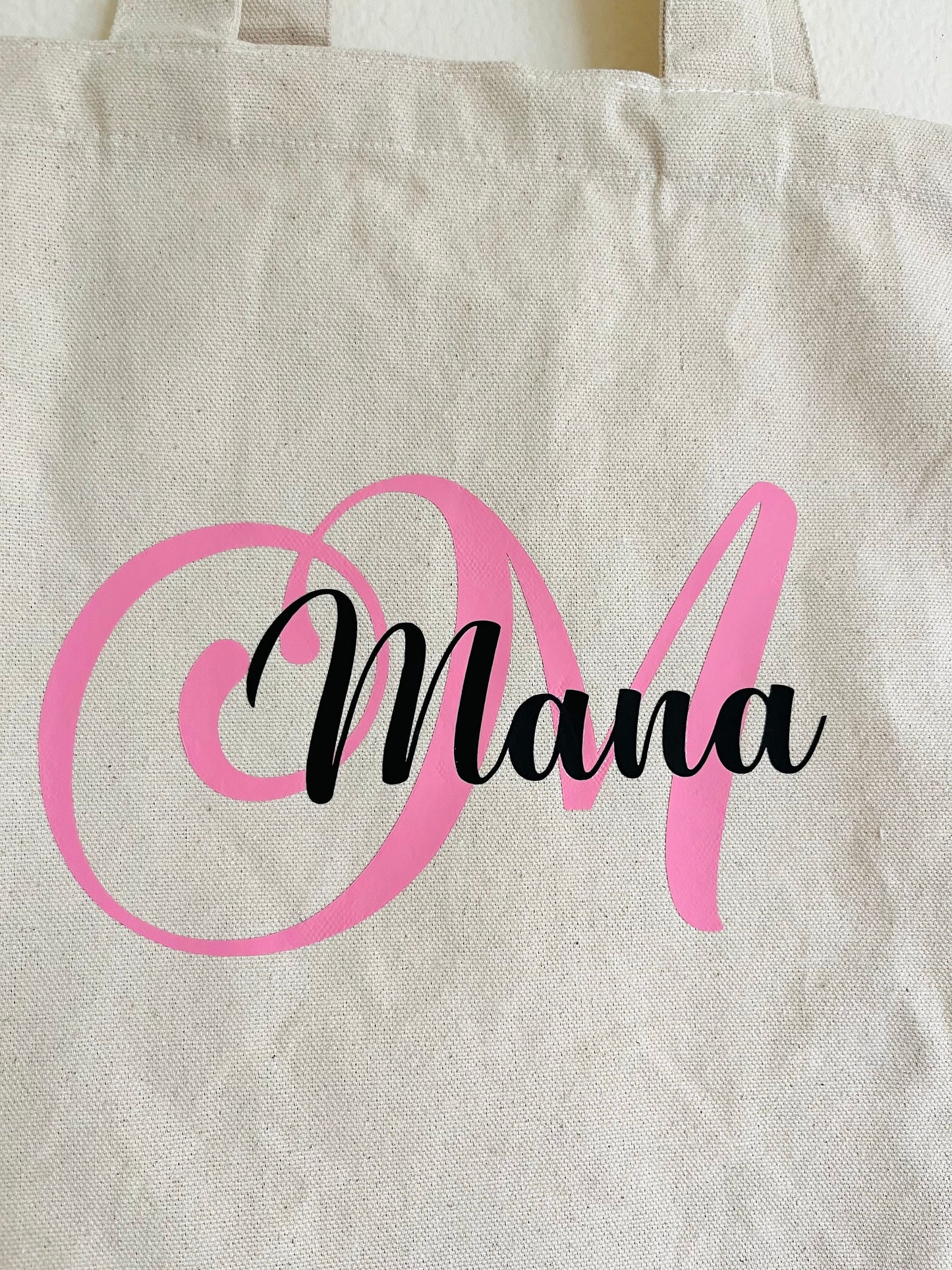 Custom canvas tote bag,Initial name canvas bag