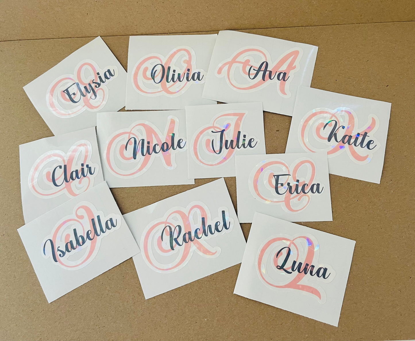 Initial name sticker,luggage sticker,laptop sticker