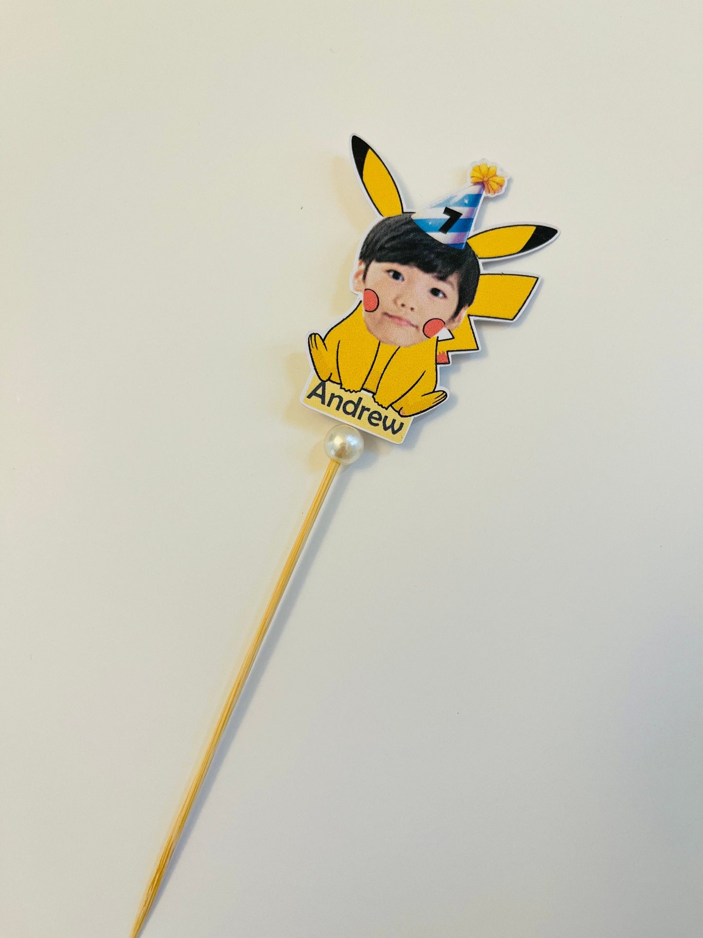 Custom Pokemon Cupcake topper, Pikachu Custom cupcake topper