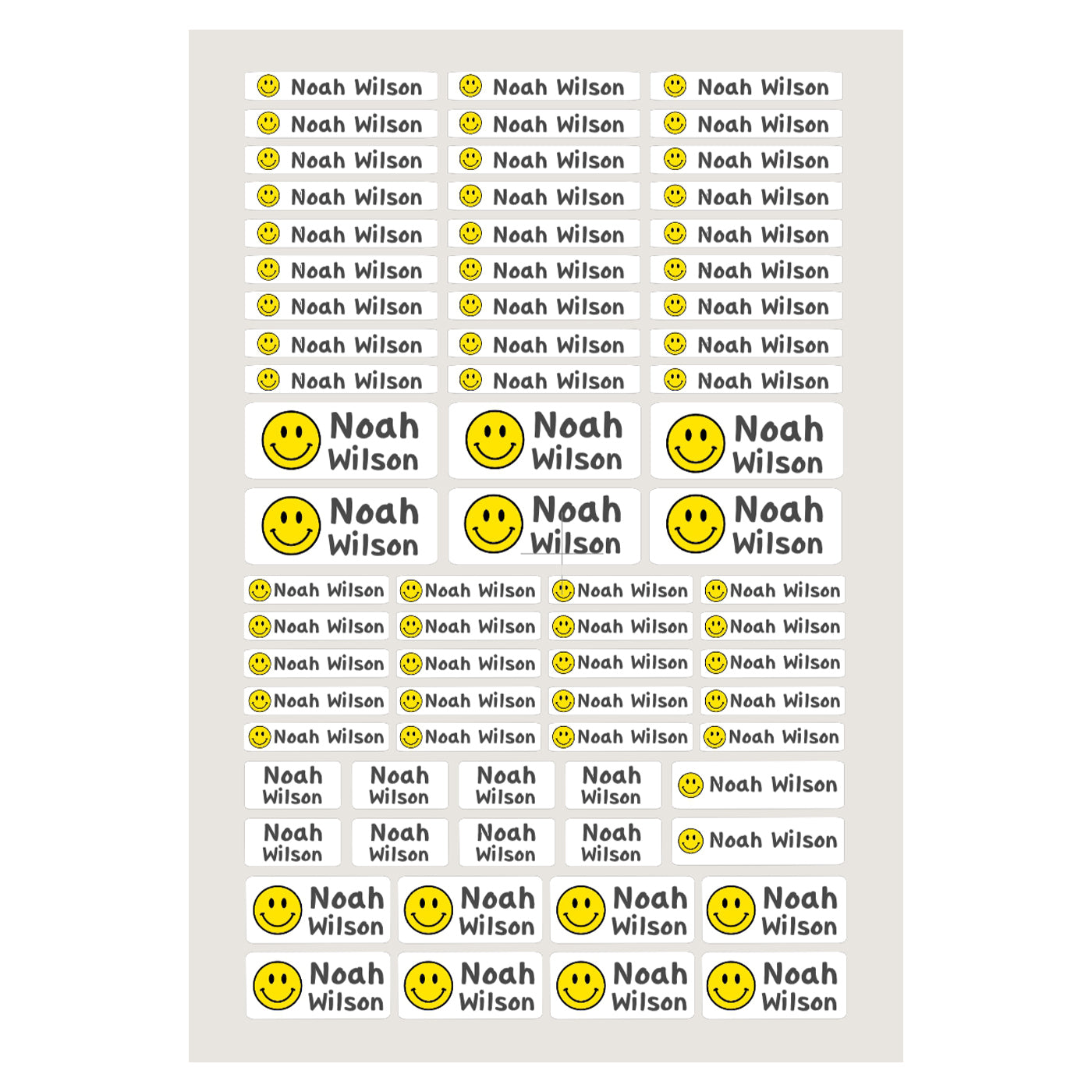 71 piece School name labels, Custom waterproof name sticker