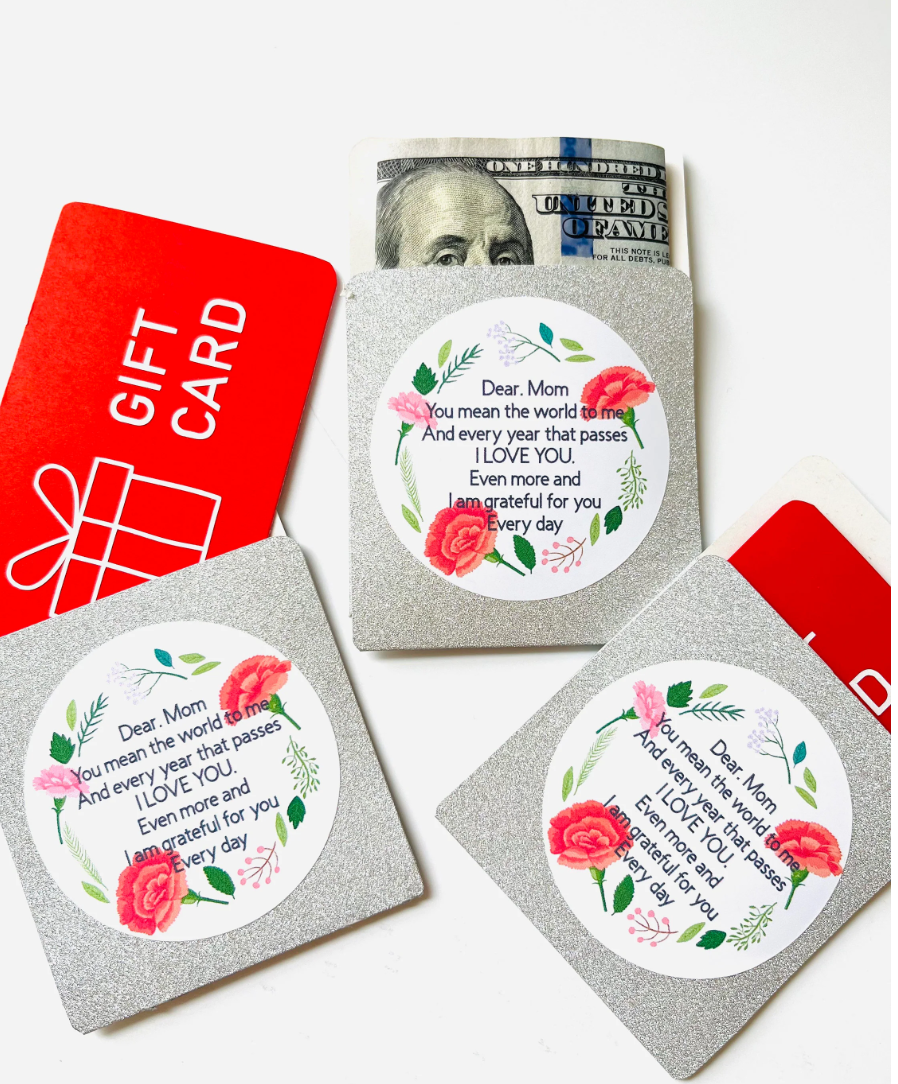 Mothers day gift bag with gift card