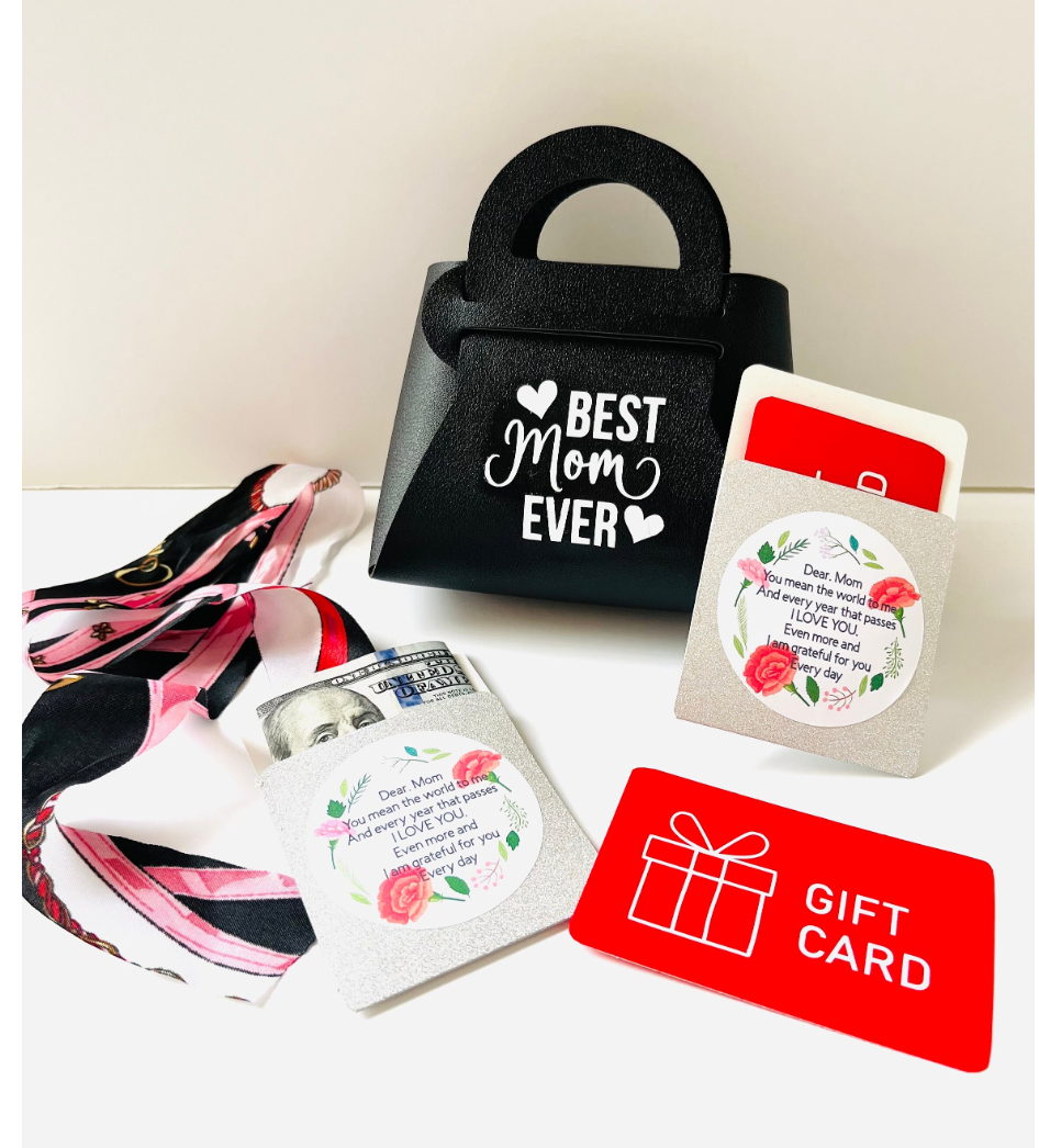 Mothers day gift bag with gift card