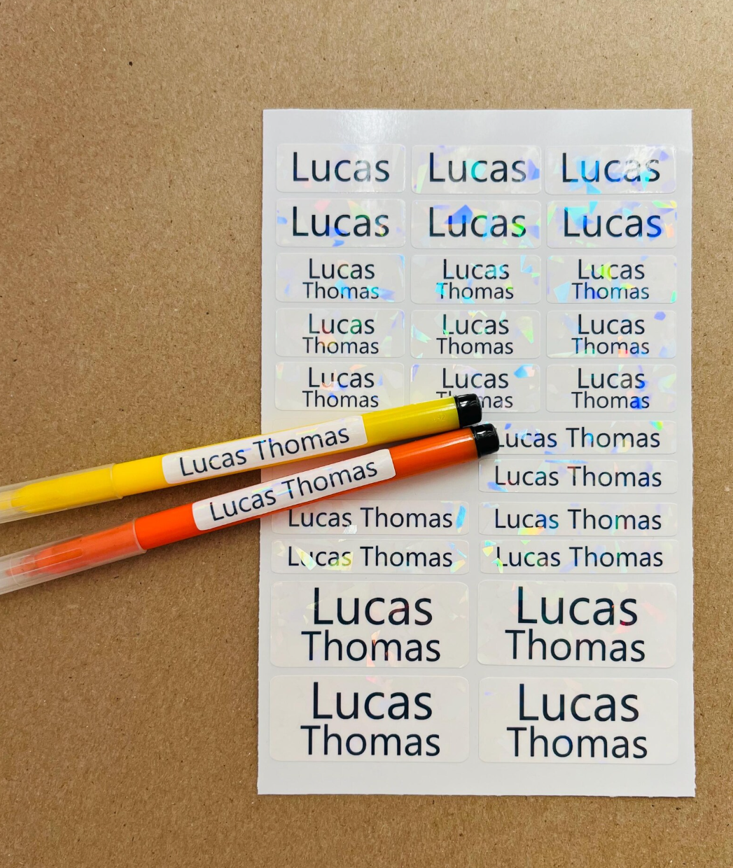 Simple Name Labels for school supplies - 27Pcs Waterproof Dishwasher free-