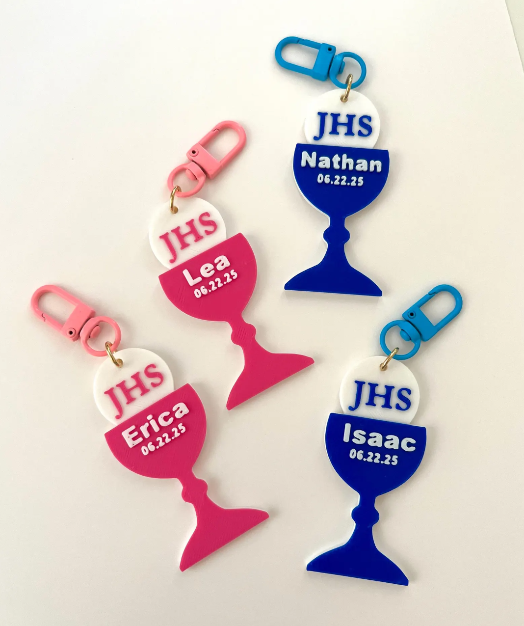 Personalized First Communion Name Keychain