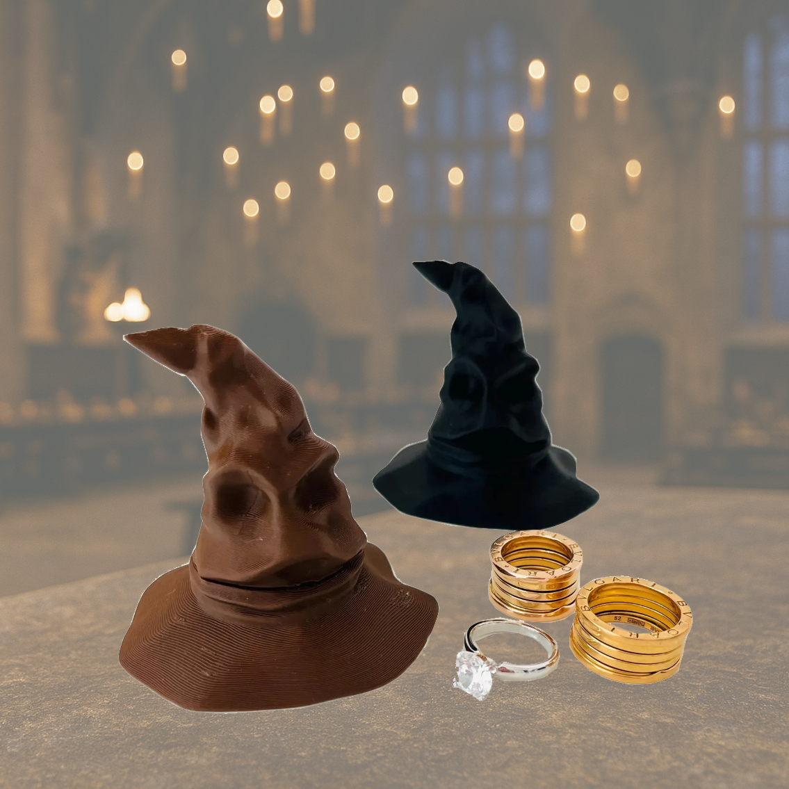 Harry Potter Sorting Hat Jewelry Case-Wizard Hat ring case