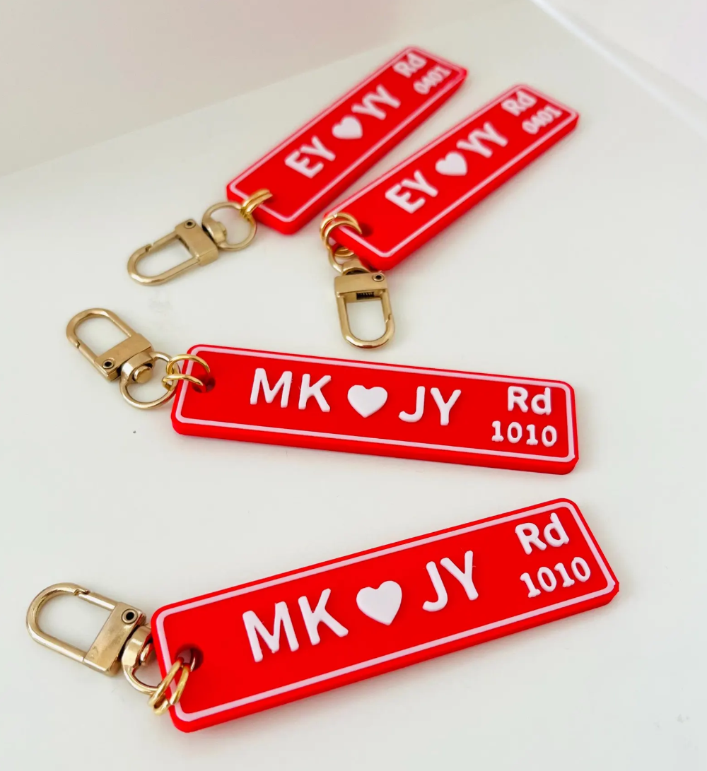 Personalized Street Sign Design Name Keychain -Road Sign name Keychain
