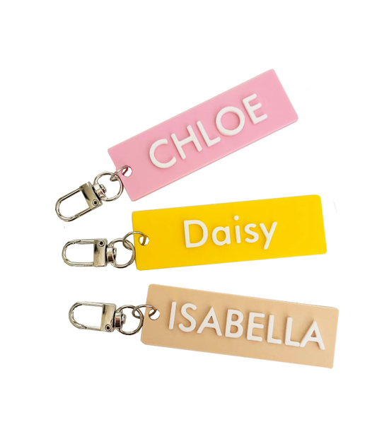 Personalized Name Keychain Backpack Name Tag