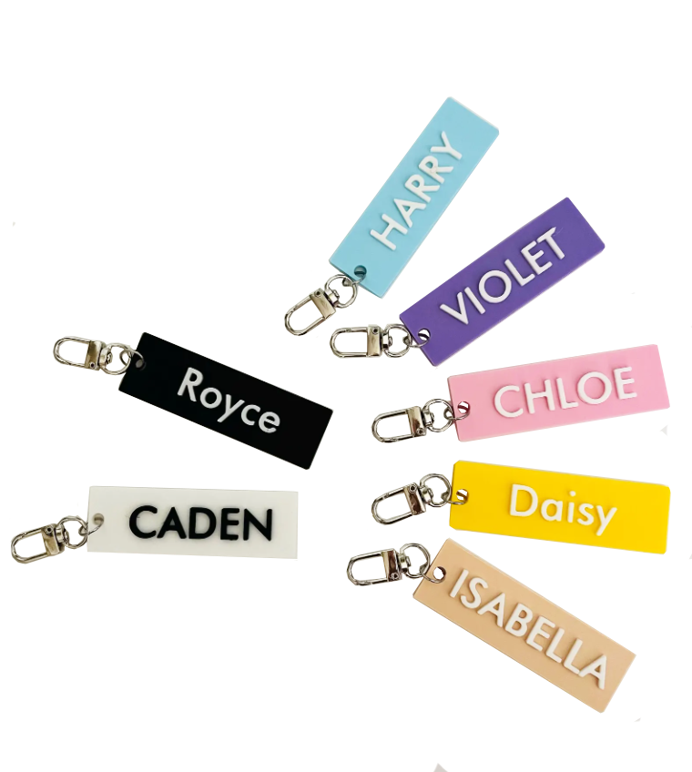Personalized Name Keychain Backpack Name Tag