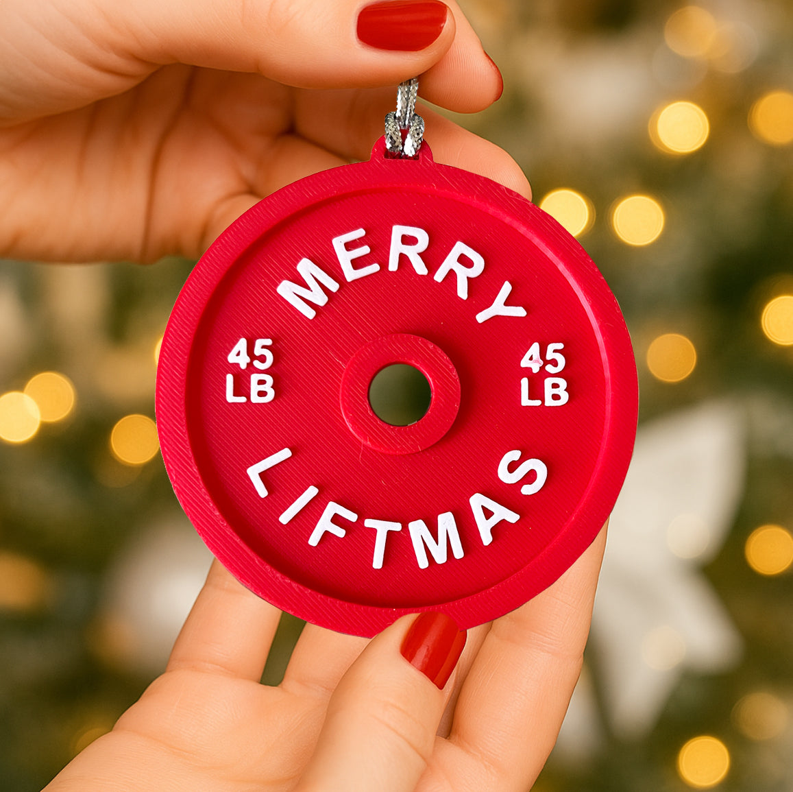 Merry Liftmas Ornament | Weight Plate Christmas Ornaments | Gym Lover Gift | Fitness Tree Decoration