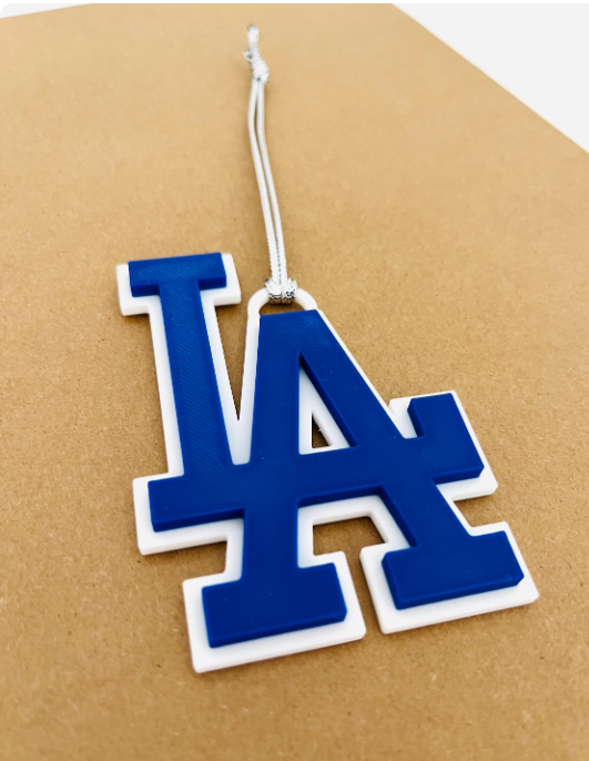 LA Christmas Tree Ornament Baseball Christmas Ornaments