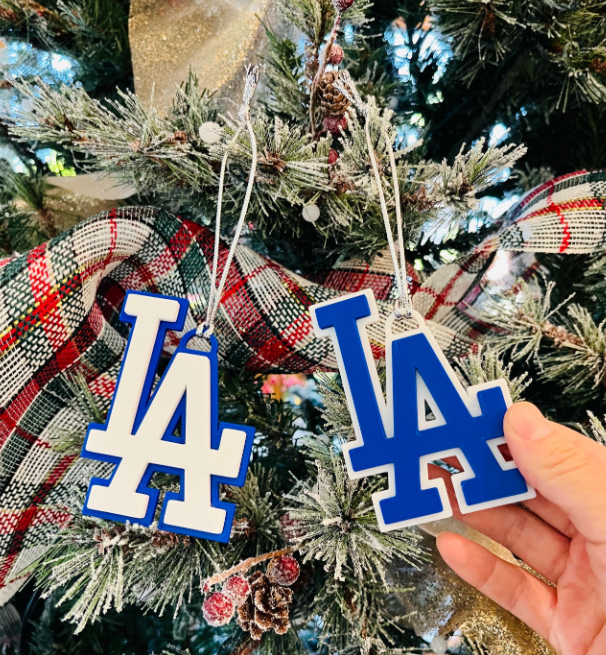 LA Christmas Tree Ornament Baseball Christmas Ornaments