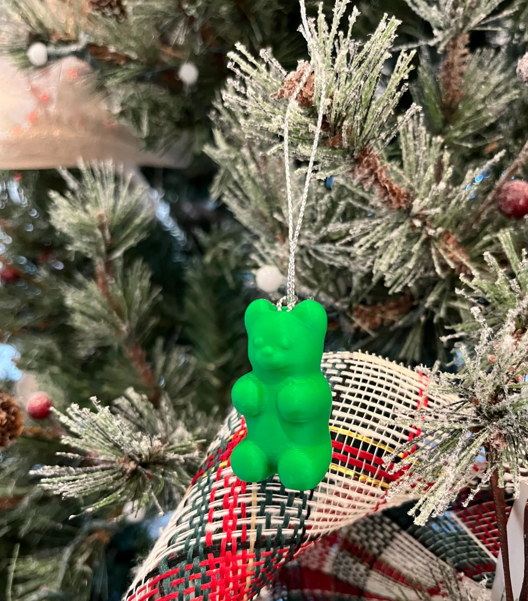 Gummy Bear Christmas Tree Ornaments- Single or Set of 5 Colors