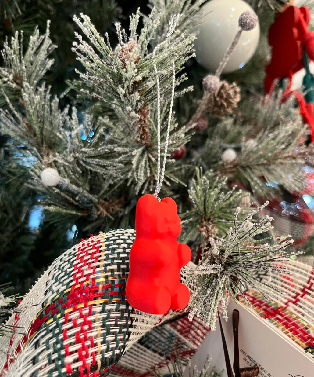 Gummy Bear Christmas Tree Ornaments- Single or Set of 5 Colors