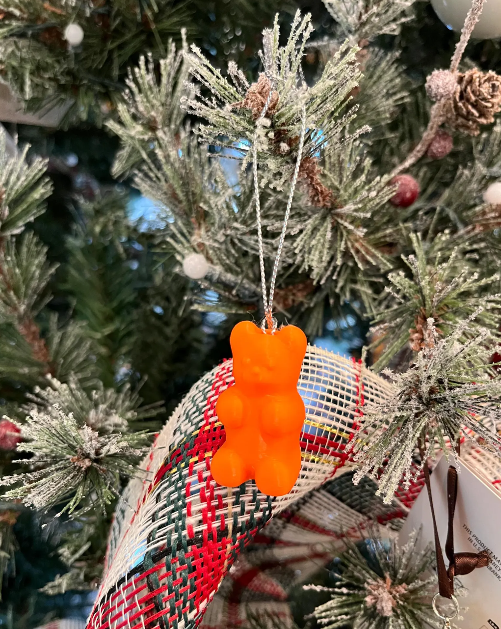 Gummy Bear Christmas Tree Ornaments- Single or Set of 5 Colors