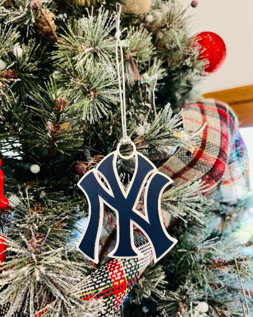 NY Christmas Tree Ornament Baseball Christmas Ornaments