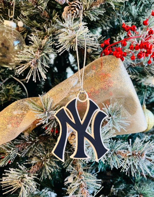 NY Christmas Tree Ornament Baseball Christmas Ornaments