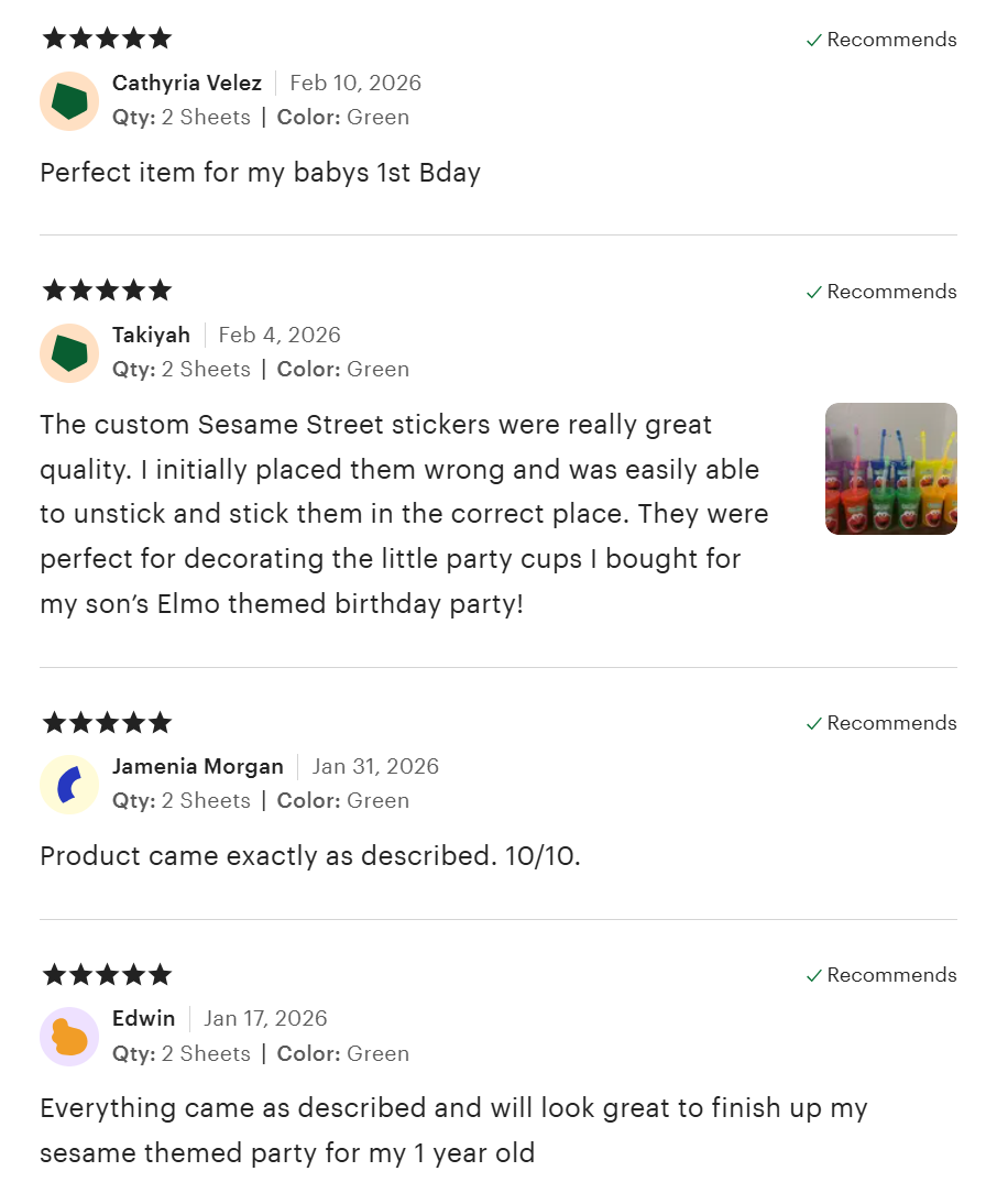 14 pcs Custom Sesame Street Name Labels Personalized Street Birthday Favor Labels - Waterproof Holographic Laminated