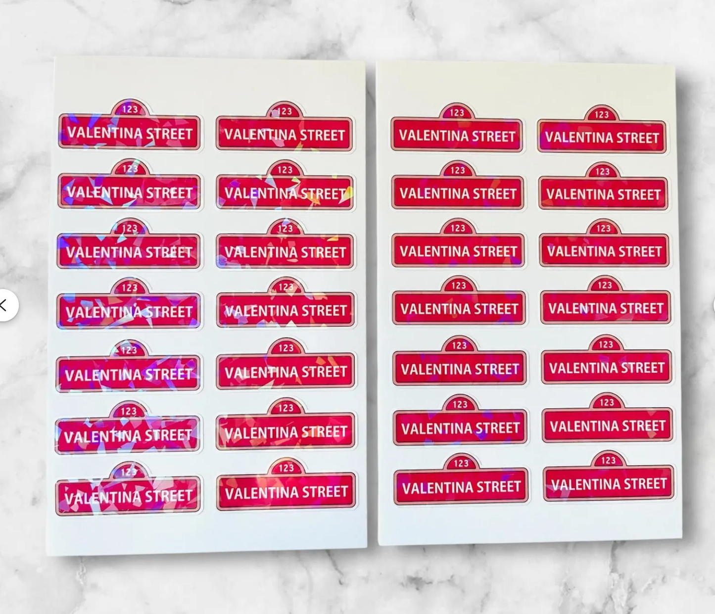 14 pcs Custom Sesame Street Name Labels Personalized Street Birthday Favor Labels - Waterproof Holographic Laminated