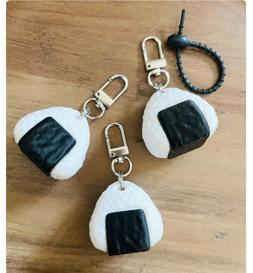 Origiri Riceball Keychain Cute Sushi Keychain with Silicone cable