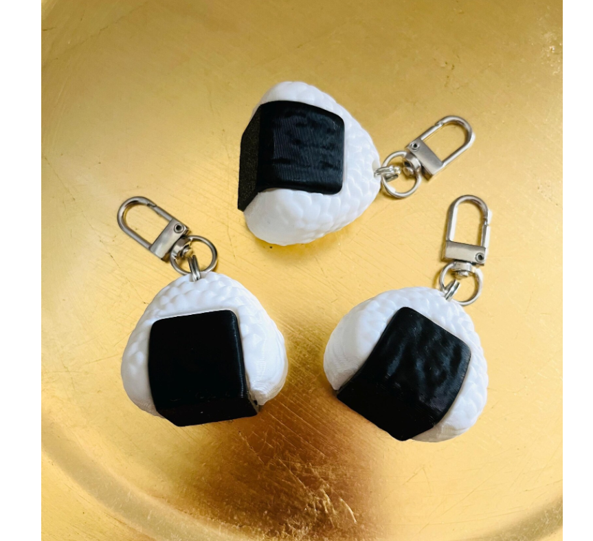 Origiri Riceball Keychain Cute Sushi Keychain with Silicone cable