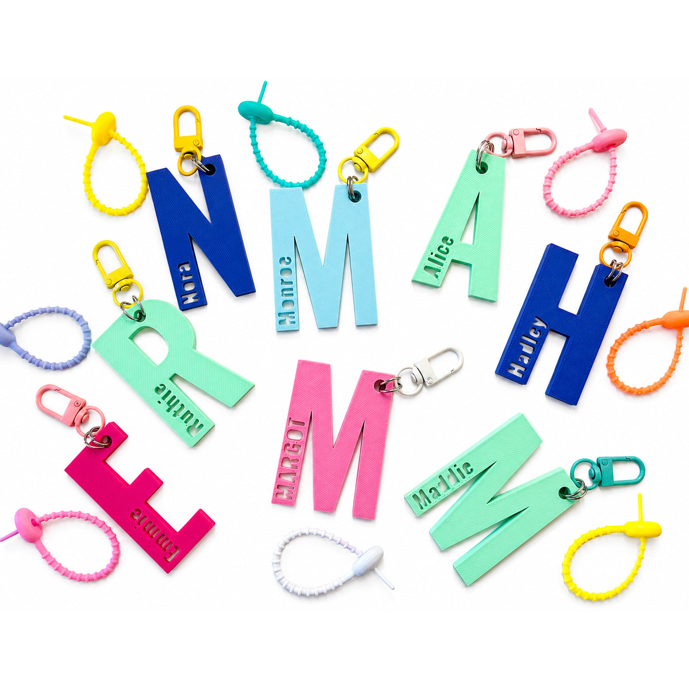 Personalized Initial Name Keychain