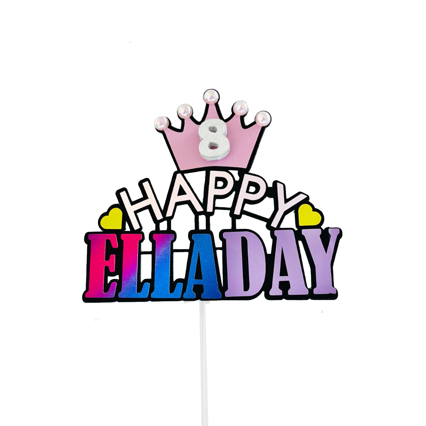 3D Customized princess Birthday topper