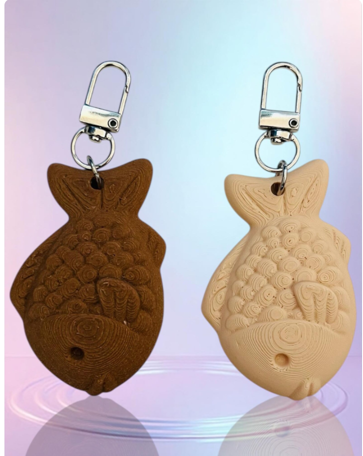 Taiyaki Keychain Japanese Pet Tag Good Fortune Fish shaped cake Charms Bungeoppang Fish Keychain
