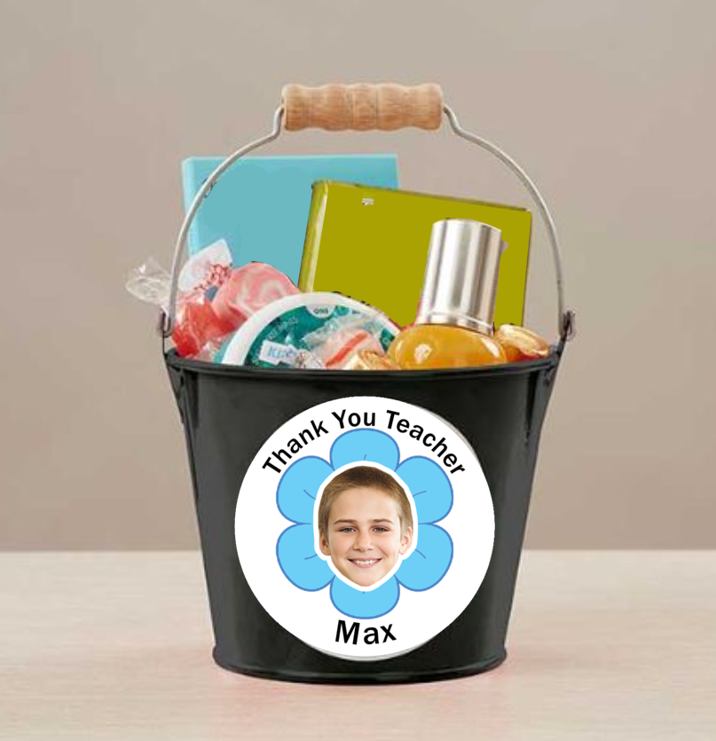 Personalized Thank You Teacher Stickers with Face Photo 18pcs