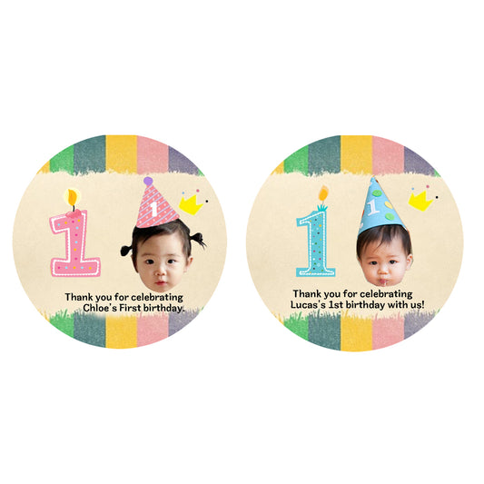 Korean dohl party stickers, 한국 돌잔치 스티커,백일 스티커