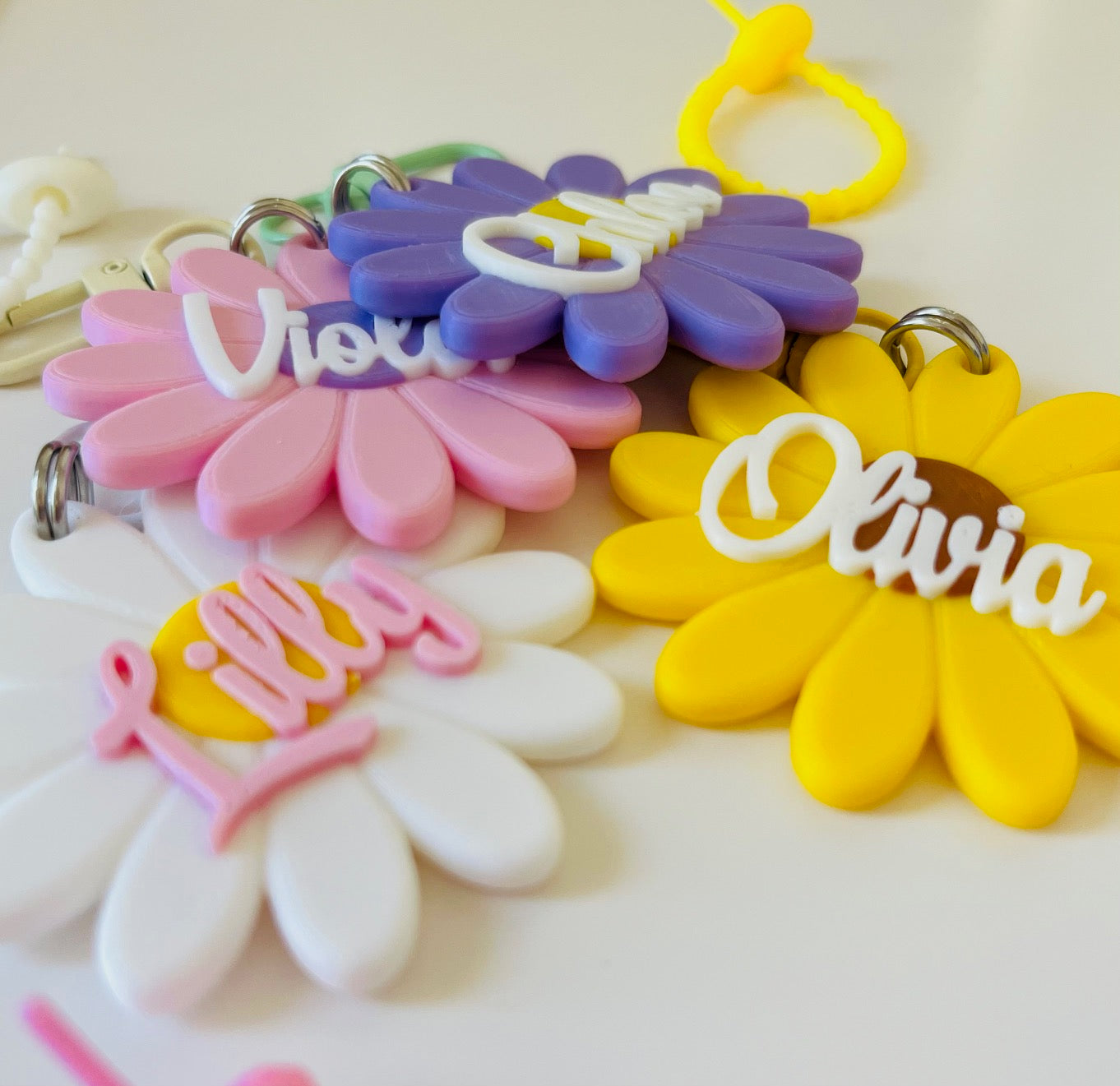 Daisy Name Keychain