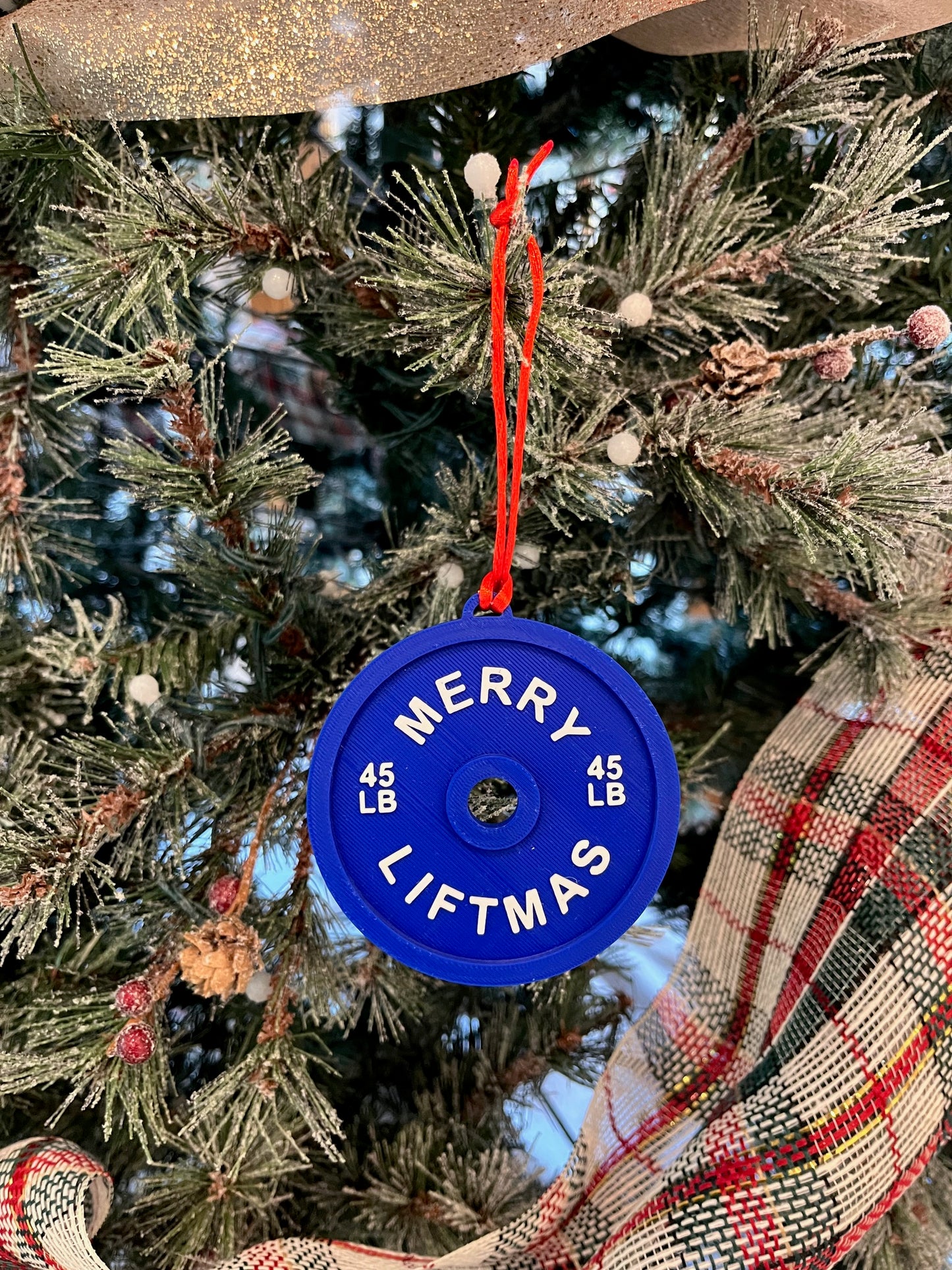 Merry Liftmas Ornament | Weight Plate Christmas Ornaments | Gym Lover Gift | Fitness Tree Decoration