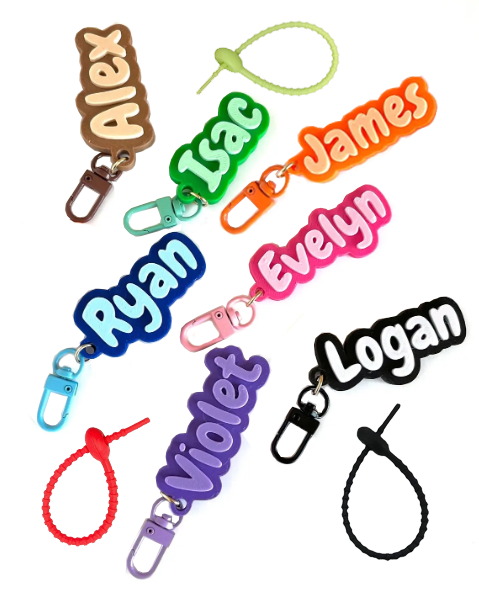Personalized Name Keychain with Silicone Cable