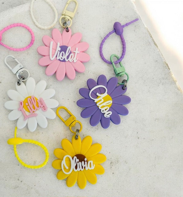 Daisy Name Keychain
