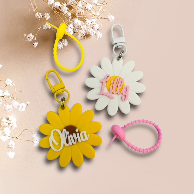 Daisy Name Keychain